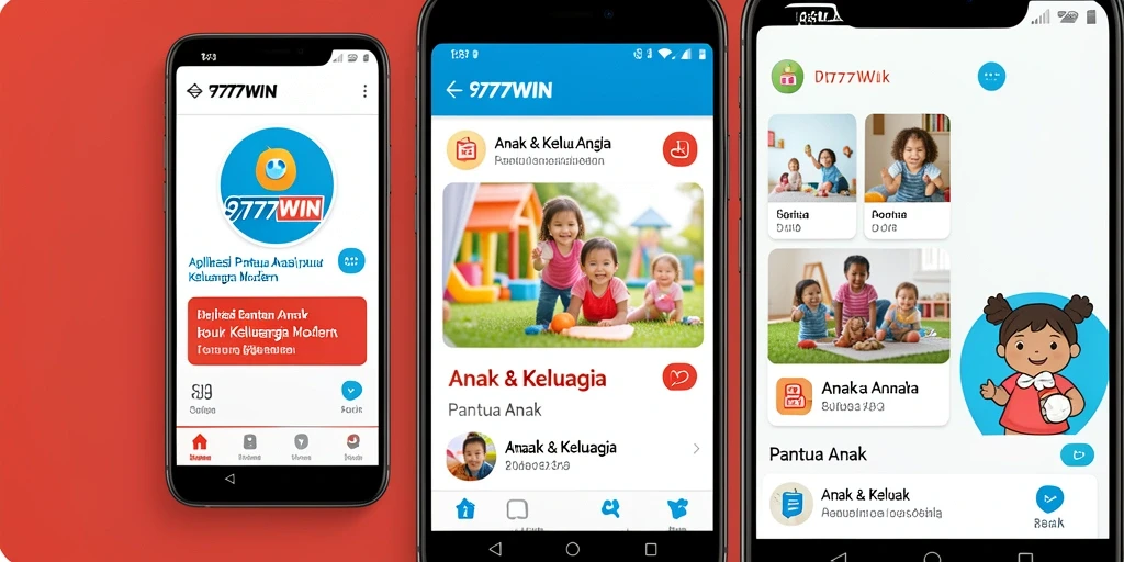 Antarmuka intuitif aplikasi 9777WIN untuk Pantau Anak.