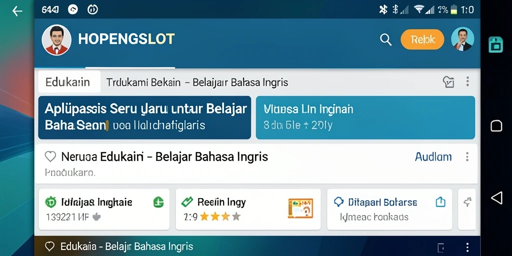 Antarmuka HOPENGSLOT untuk belajar Bahasa Inggris yang menarik.