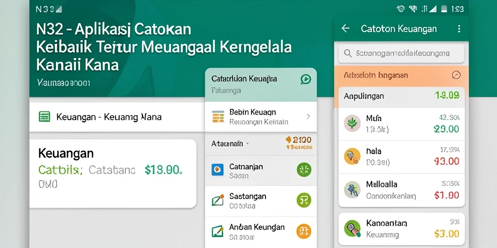 Tampilan antarmuka N32 yang modern dan intuitif untuk Catatan Keuangan.