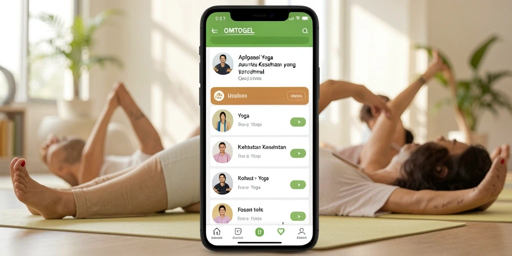 Antarmuka intuitif OMTOGEL saat memandu latihan Yoga.