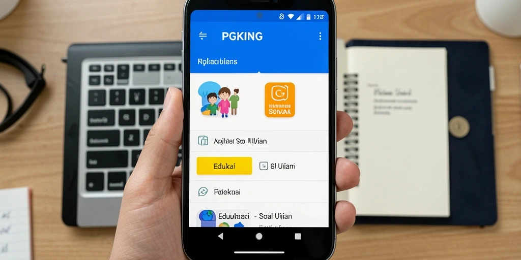 Antarmuka PGKING untuk soal ujian yang interaktif dan user-friendly.