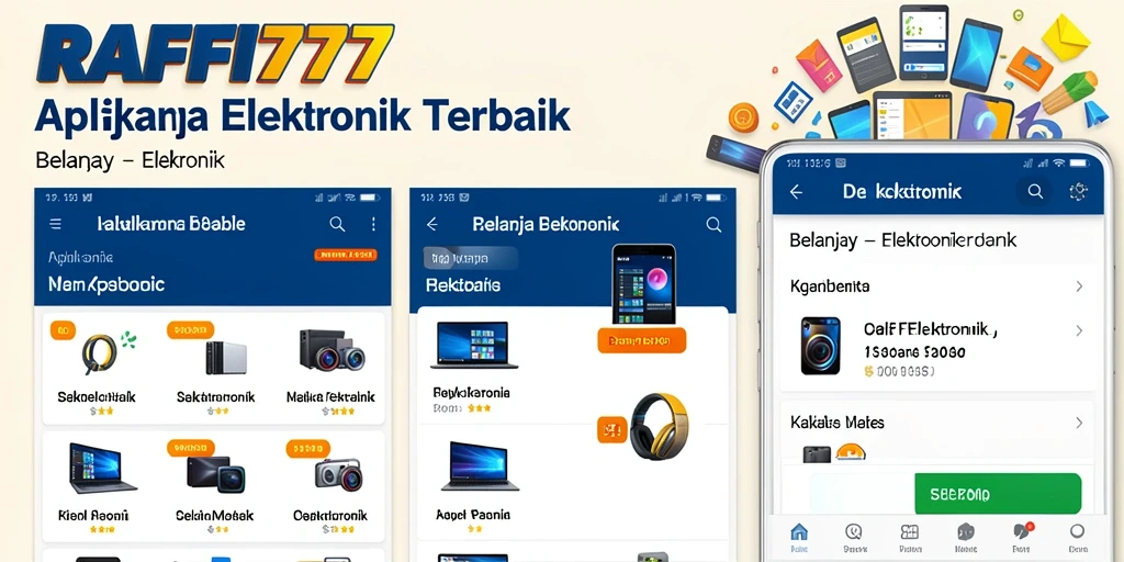 Tampilan antarmuka RAFFI777 dengan berbagai produk elektronik.