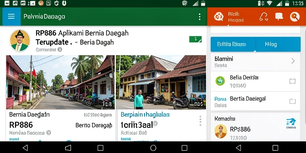 Tampilan antarmuka pengguna RP886 yang modern dan informatif.