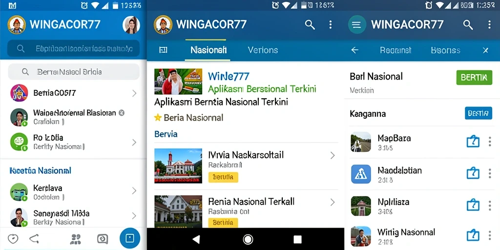 Tampilan antarmuka WINGACOR77 yang modern dan informatif.